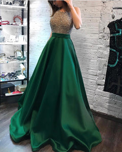 Emerald Green Evening Dress