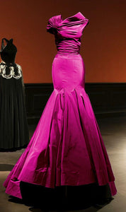 Unique Taffeta Mermaid Prom Evening Dresses 2017 Women's Couture Fashion