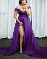 Load image into Gallery viewer, Purple Prom Dresses Plus Size
