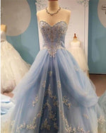 Load image into Gallery viewer, Baby-Blue-Quinceanera-Dress
