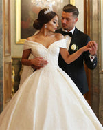 Load image into Gallery viewer, Gorgeous Lace Ball Gowns Wedding Dresses Off The Shoulder
