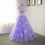 Load image into Gallery viewer, Off The Shoulder Tulle Floor Length Wedding Dresses Lace Appliques
