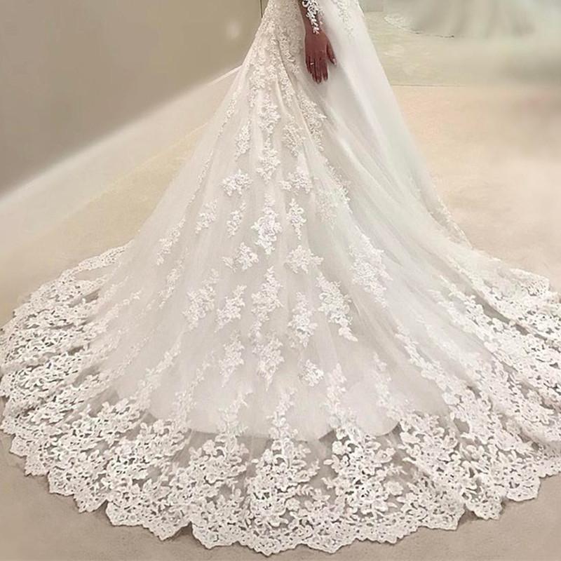Vintage Lace Wedding Dresses Princess Long Sleeves Bridal Gowns