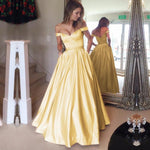 Load image into Gallery viewer, Yellow Prom Long Dress 2020
