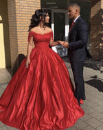 Load image into Gallery viewer, Lace Off Shoulder Satin Quinceanera Dresses Ball Gowns
