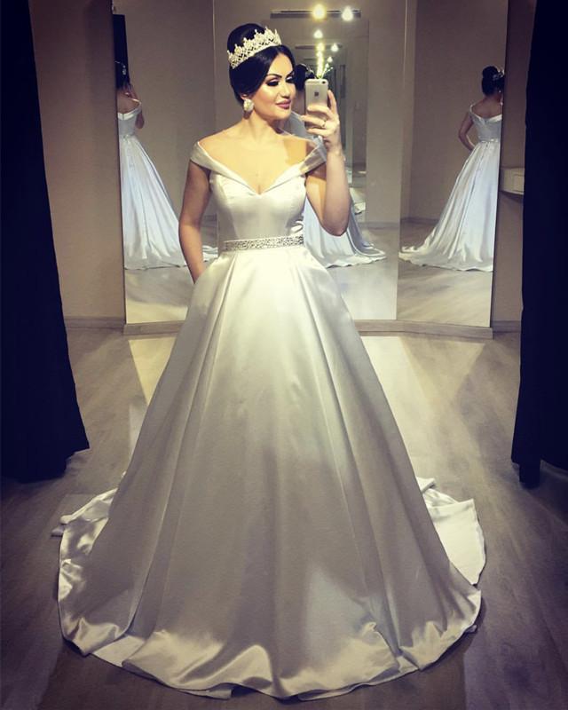 Ballgowns-Off-Shoulder-Wedding-Dresses-For-Bride