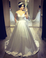 Load image into Gallery viewer, Ballgowns-Off-Shoulder-Wedding-Dresses-For-Bride
