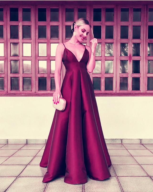 Burgundy-Bridesmaid-Dresses-Floor-Length-Evening-Gowns-For-Wedding-Party