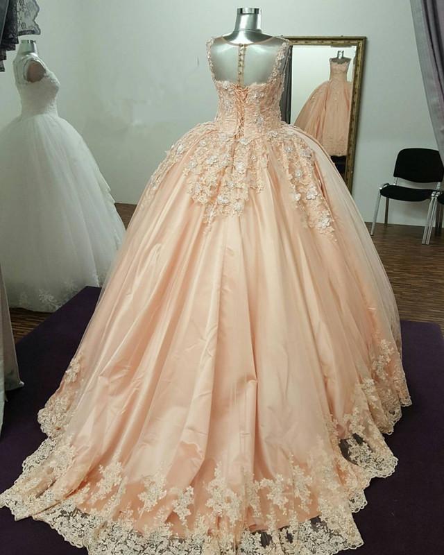 Peach-Wedding-Dresses