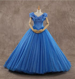 Load image into Gallery viewer, Ice Organza Ball Gowns Cinderella Prom Dresses 2017 Elegant Quinceanera Gowns
