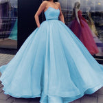 Load image into Gallery viewer, Baby-Blue-Quinceanera-Dresses-Organza-Wedding-Ball-Gowns-Dress
