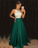 Load image into Gallery viewer, Emerald-Green-Evening-Gown
