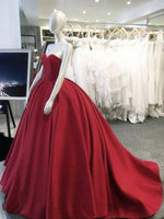 Cargar imagen en el visor de la galería, Sexy Sweetheart Long Satin Wedding Dresses Ball Gowns 2017
