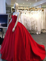 Cargar imagen en el visor de la galería, Sexy Sweetheart Long Satin Wedding Dresses Ball Gowns 2017
