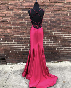 Mulit Straps Cross Back Mermaid Prom Dresses