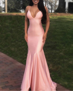Mulit Straps Cross Back Mermaid Prom Dresses