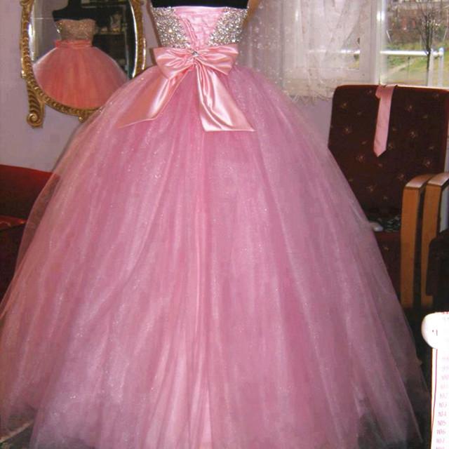 Fully Beading Sweetheart Bow Back Quinceanera Dresses Ball Gowns