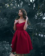 Load image into Gallery viewer, Short-Burgundy-Dresses
