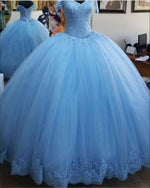 Cargar imagen en el visor de la galería, Light Blue Quinceanera Dresses 2020

