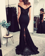 Load image into Gallery viewer, Black Mermaid Prom Dresses 2020

