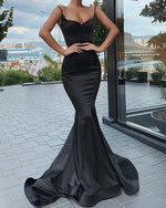 Afbeelding in Gallery-weergave laden, Black Mermaid Prom Dresses 2020
