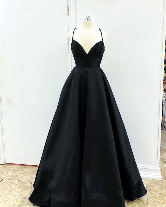 Satin Empire Prom Dresses Lace Up Back