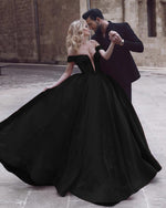Load image into Gallery viewer, Ball Gown Satin Dresses Velvet Off The Shoulder-quinceanera dresses-alinanova-coloredwedding
