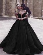 Load image into Gallery viewer, Ball Gown Satin Dresses Velvet Off The Shoulder
