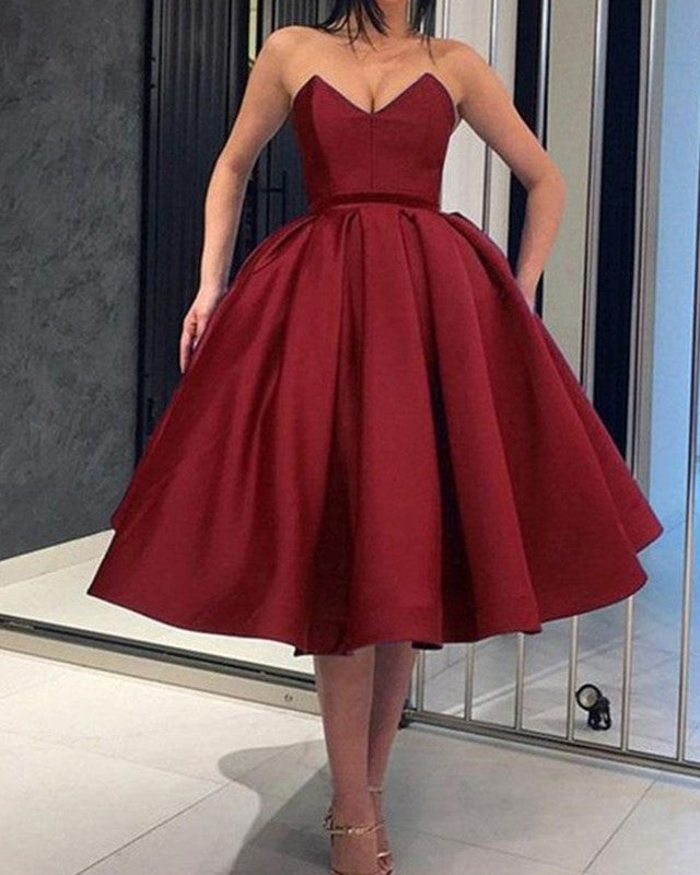 Burgundy Ball Gown Homecoming Dresses 2019