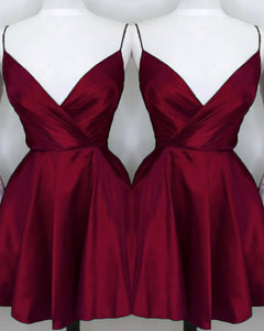 Burgundy Homecoming Dresses Satin