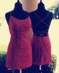 Burgundy Lace Homecoming Dresses Bodycon