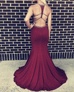 Open Back Mermaid Prom Dresses 2020