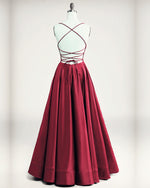 Load image into Gallery viewer, Lace Up Back Satin Prom Long Dresses
