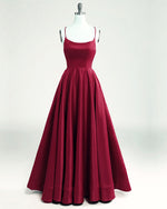 Load image into Gallery viewer, Lace Up Back Satin Prom Long Dresses
