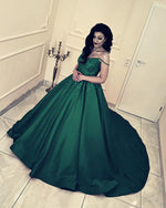 Load image into Gallery viewer, Emerald Green Ball Gown Prom Dresses 2020
