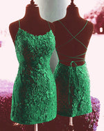 Cargar imagen en el visor de la galería, Green Lace Homecoming Dresses Bodycon

