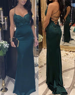 Afbeelding in Gallery-weergave laden, Green Mermaid Prom Dresses

