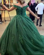 Load image into Gallery viewer, Puffy Prom Dresses Green
