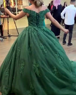 Cargar imagen en el visor de la galería, Puffy Prom Dresses Green
