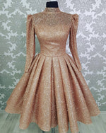 Load image into Gallery viewer, Long Sleeve Sparkly Homecoming Dress
