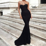 Load image into Gallery viewer, Long-Black-Lace-Mermaid-Prom-Dresses-2019-Elegant

