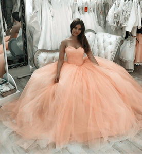 Bling Bling Sequin Beaded Sweetheart Bodice Corset Tulle Quinceanera Dresses Ball Gowns