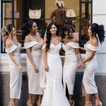 Load image into Gallery viewer, nude-pink-bridesmaid-dresses-sheath-party-dress
