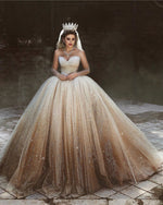 Load image into Gallery viewer, Prinzessinnen-Brautkleider-crystaline-Ballkleid-hochzeitskleider
