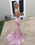 Load image into Gallery viewer, Long-Satin-Bridesmaid-Dresses-Mermaid-Prom-Gowns
