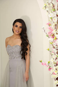 Gray-Dress-Evening