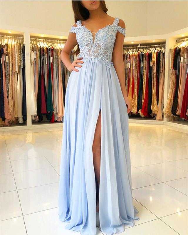 Light-Blue-Dresses-Long