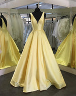 Load image into Gallery viewer, V-neck-Prom-Gowns
