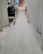 Load image into Gallery viewer, Wedding-Gowns-Long-Sleeves
