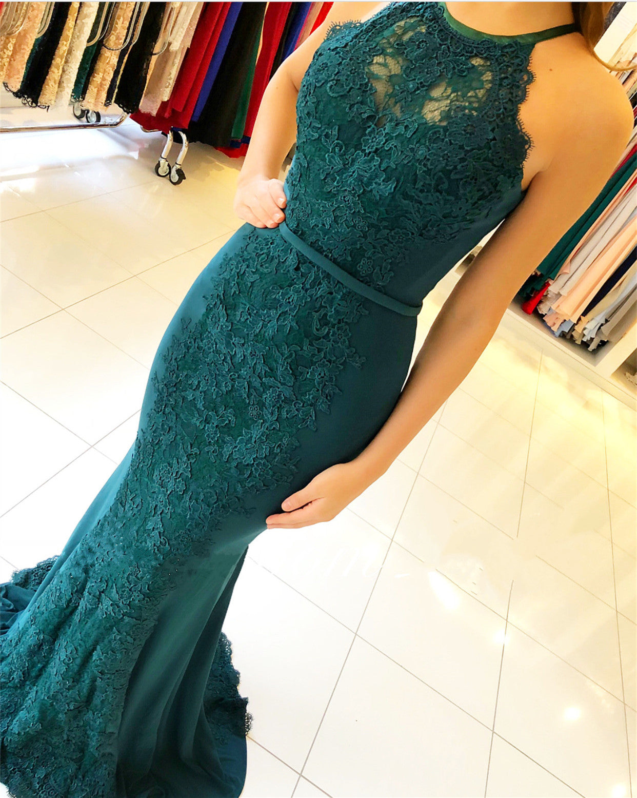 Hunter-Green-Mermaid-Dresses